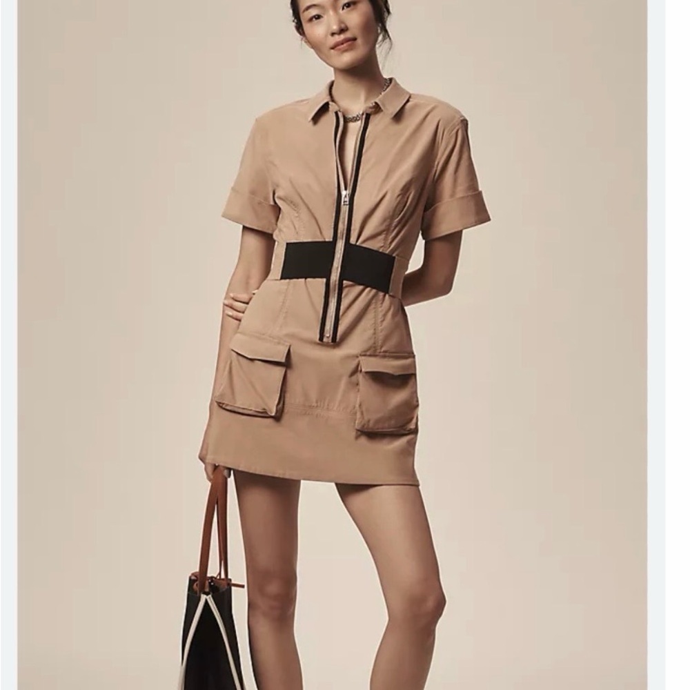 Maeve Tan Short Sleeve mini Dress size xl